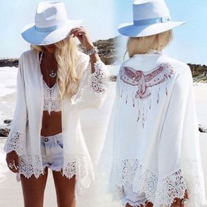 Swim - BOHO Beach Cover up - WHITE Swim - BOHO Beach Cover up - WHITE